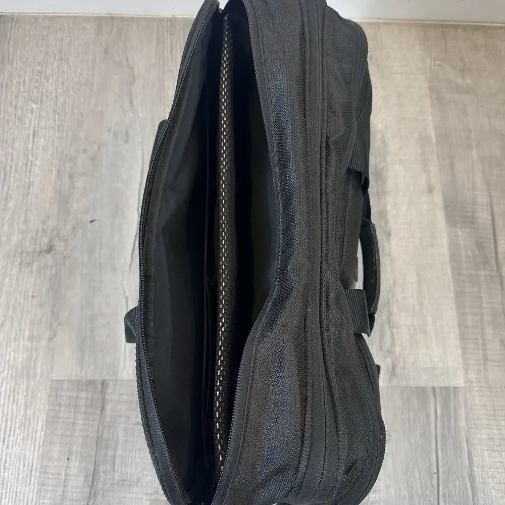 Tumi T Tech Expandable Shoulder Laptop Bag Briefcase Ballistic Nylon Black 564c
